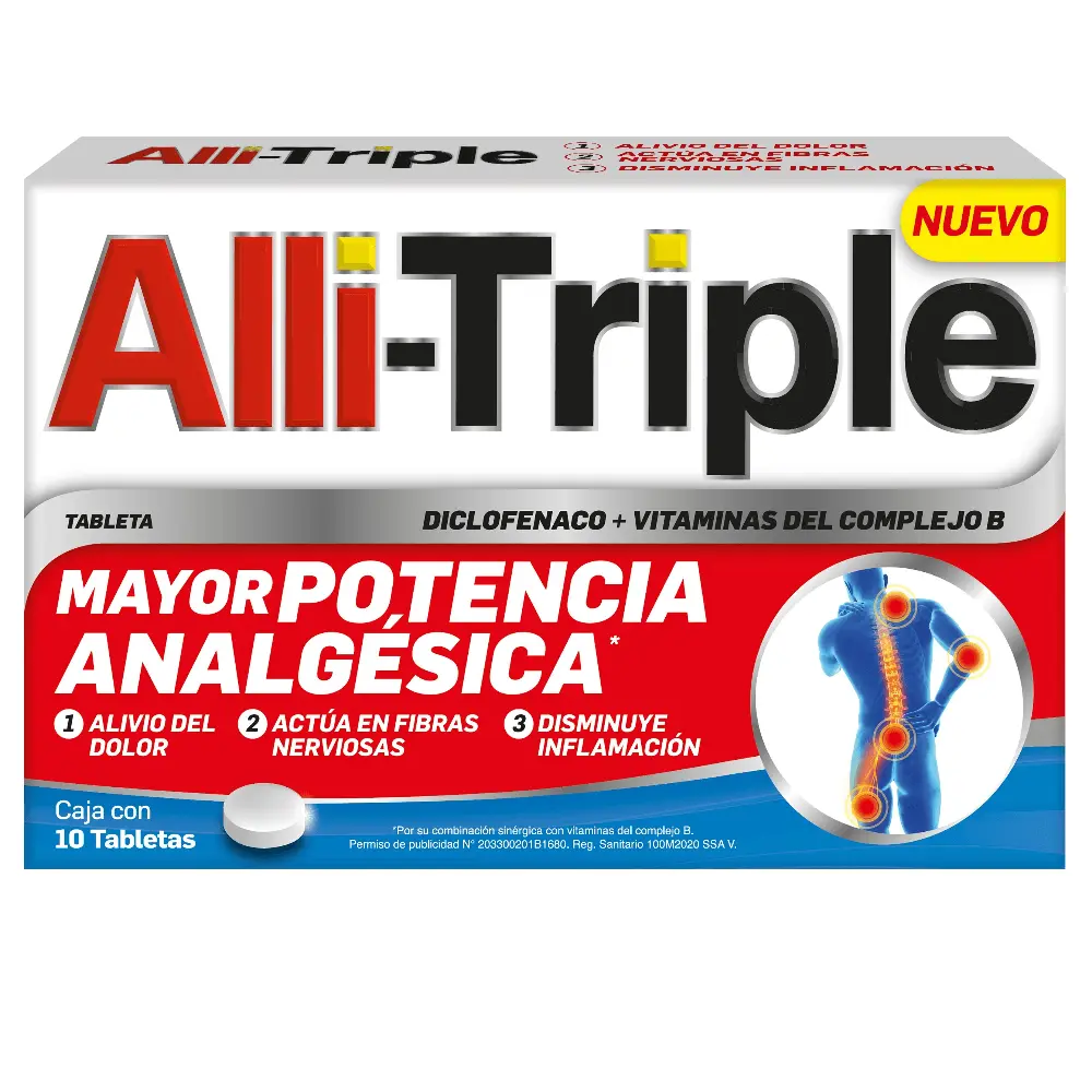 ALLI-TRIPLE 50MG/0.25MG/50MG/50MG TAB. C/10